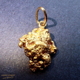 Přívěsek zlatého nugetu z Austrálie 14x10mm   Váha: 2.24g