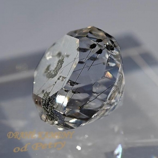 Křišťál + skoryl, chlorid z  Vysočiny 20x20x16mm Váha: 34.34ct  /VIDEO/