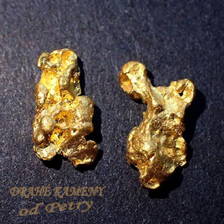Zlato z Austrálie 8x4mm, 9x4mm Váha: 0.7g