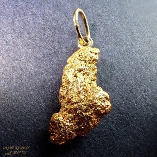 Přívěsek zlatého nugetu z Austrálie 15x10mm   Váha: 2.05g
