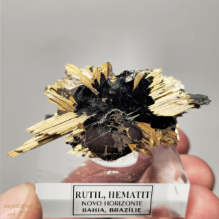 Rutil v hematitu z Brazílie 28x58mm